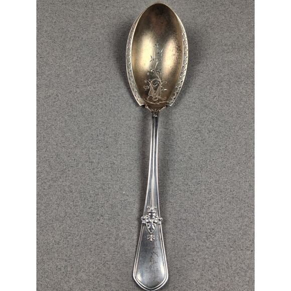 Gorham Sterling Silver Ice Cream Slicer Spoon Swiss Pattern - Picture 3 of 7